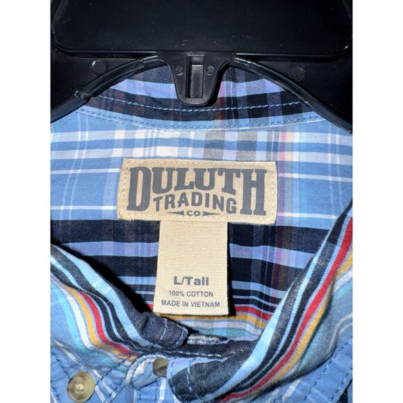 Duluth Trading Men’s Large Tall Short Sleeve Button Front Shirt Multicolor - Picture 3 of 7